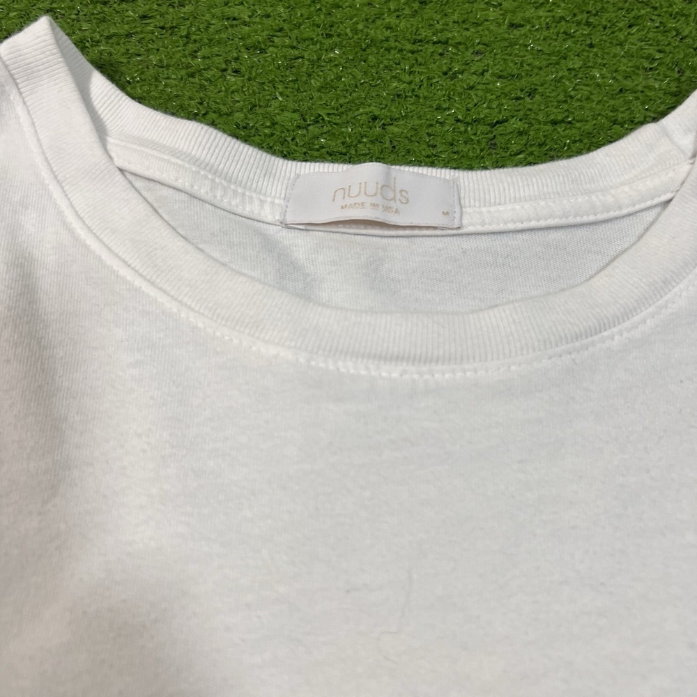 Nuuds Long Sleeve Shirt Mens MED. ‎ Oversized Vintage Cotton Crewnecck Tee - Picture 2 of 7